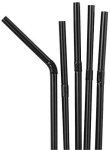 Biodegradable Black Plastic Bendy Straws 8"