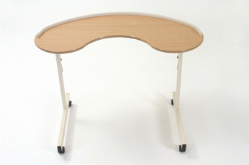 Mobile Kidney Over Chair Table with Locking Castors