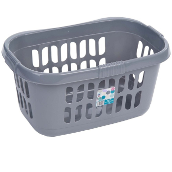 Laundry Basket Silver 600(H)x390(W)x305mm(D)