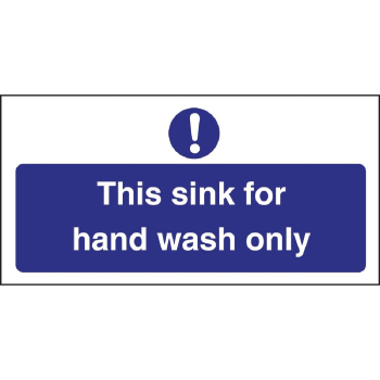 This Sink for Hand Wash Only Sign Self Adhesive 100x200mm