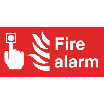 Fire Alarm Sign Self Adhesive 100x200mm