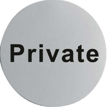 Stainless Steel Sign Private Self Adhesive 75mmØ